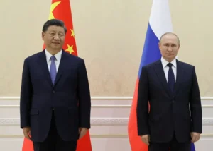 220915 Presidente chino Xi Jinping y el presidente ruso Vladimir Putin, el 15 de septiembre. Alexandr DemyanchukSputnik AFPXi-y-Putin-750x536