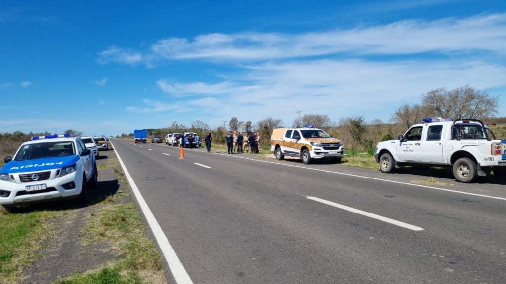 En el operativo policial por un delito de abigeato detectado en flagracia se movilizaron efectivos de la Policía de Entre Ríos asignados a unidades operativas de Gualeguaychú y Ceibas.