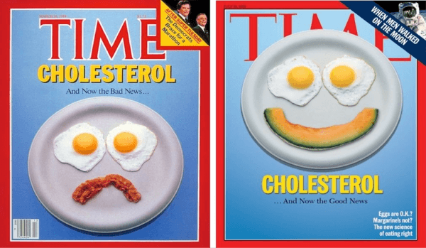 Javier Prida hizo referencia al famoso artículo de la revista Time de 1984 que representó al huevo como la cara del colesterol y una amenaza para la salud. La confusión sobre este tema persistió durante décadas.