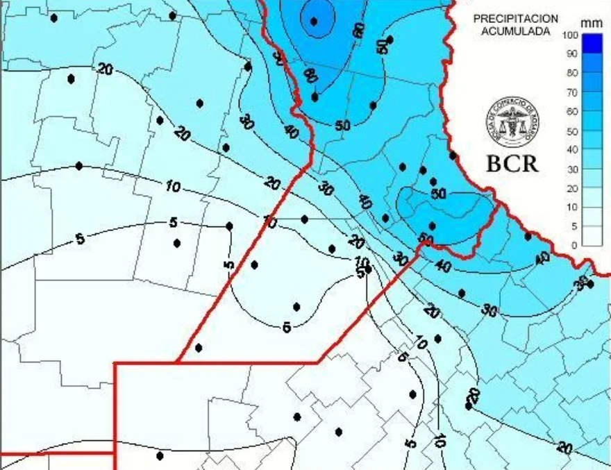 El noroeste de Buenos Aires y el sur de Córdoba prácticamente no recibieron precipitaciones este fin de semana.