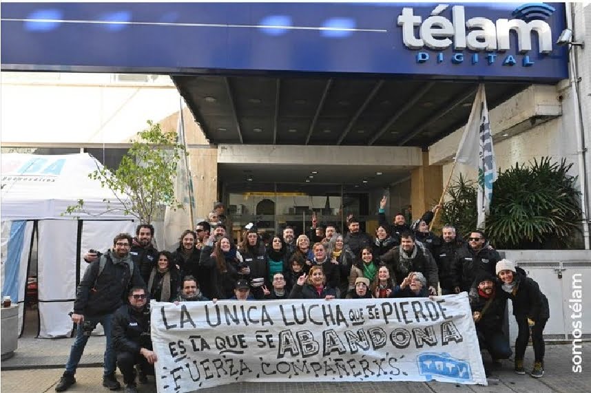 El sindicato trotskista Sipreba infectó de conflictos que destruyeron a Télam como empresa insignia de los medios públicos pero también provocó cierres de radios y dañó desde el Sitema de medios públicos hasta el diario izquierdista Página 12 o medios Kirchneristas como América