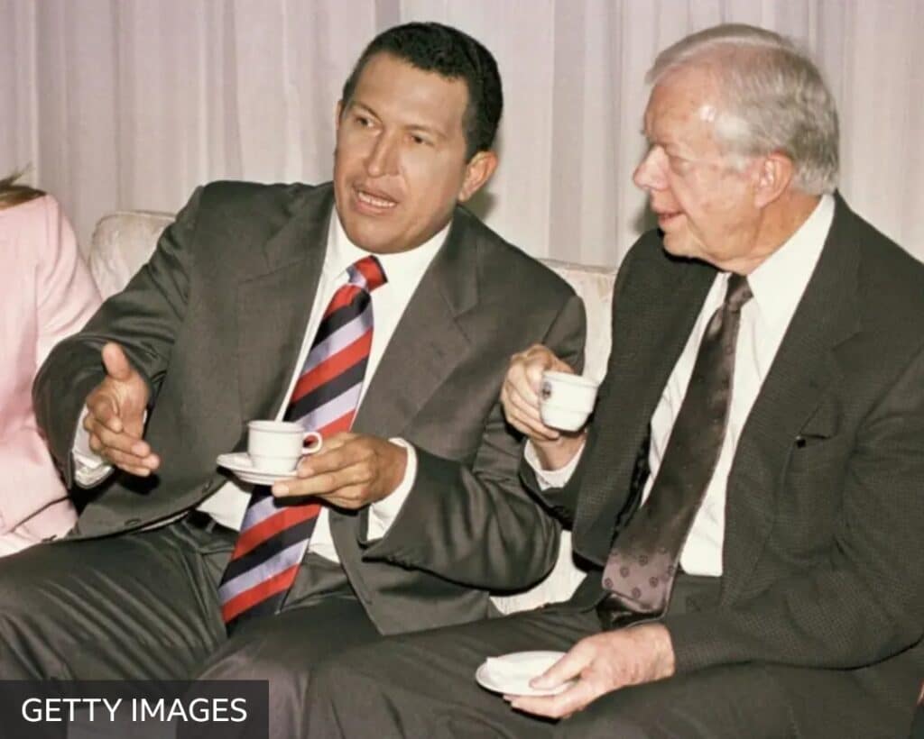 Jimmy Carter y Hugo Chávez se entrevistaron en Venezuela en más de una ocasión.