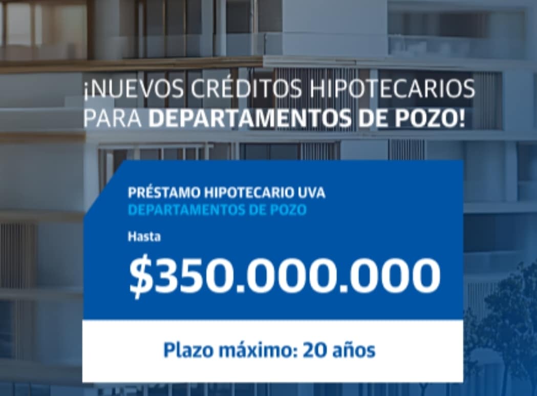 Nuevos créditos hipotecarios para comprar viviendas desde el pozo