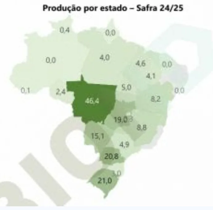 La productividad récord en estados como Mato Grosso y Goiás contribuyó al aumento del volumen nacional.