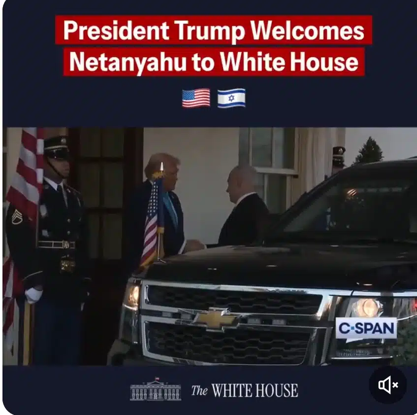 Donald Trump dió la bienvenida al Primer Ministro de Israel, Benjamin Netanyahu, en la Casa Blanca.