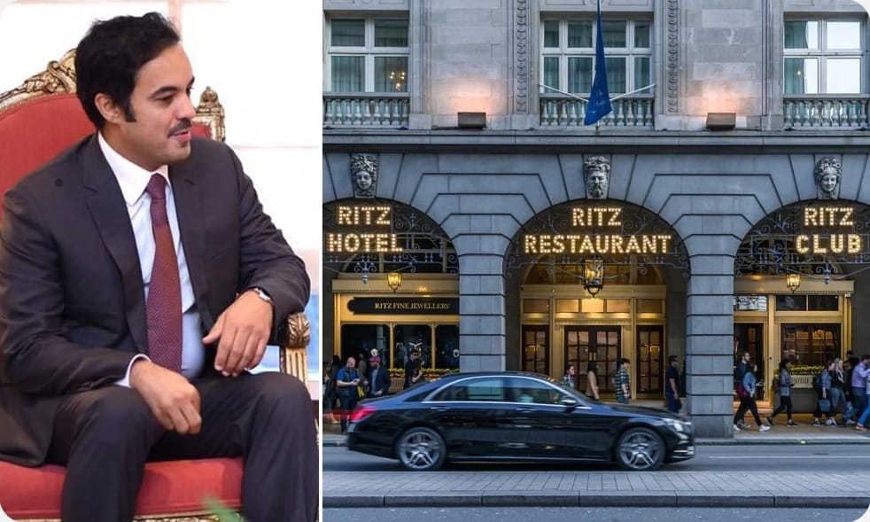 El millonario qatarí compró el icónico hotel Ritz en Londres en 2020 por 800 millones de libras esterlinas, una transacción que lo convirtió en el hotel más caro del mundo en ese momento.