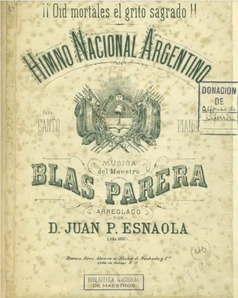 La letra original del Himno Nacional Argentino era marcadamente independentista y antiespañola de acuerdo al espíritu de la época.