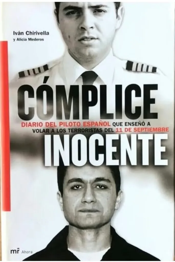 La portada del libro "Cómplice Inocente" con Chirivella y Mohamed Atta (Foto: Martínez Roca/Diario El Mundo, España)