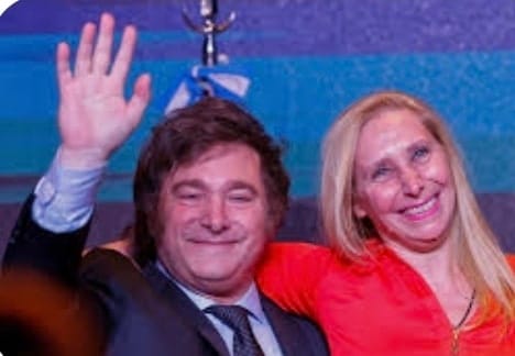 Javier Milei, presidente de la Nación y Karina Milei, secretaria Genersl de la Presidencia