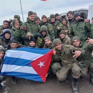 Raibel Palacio le envió esta foto a su esposa mientras servía en el ejército ruso en Ucrania. Familia HERRERA