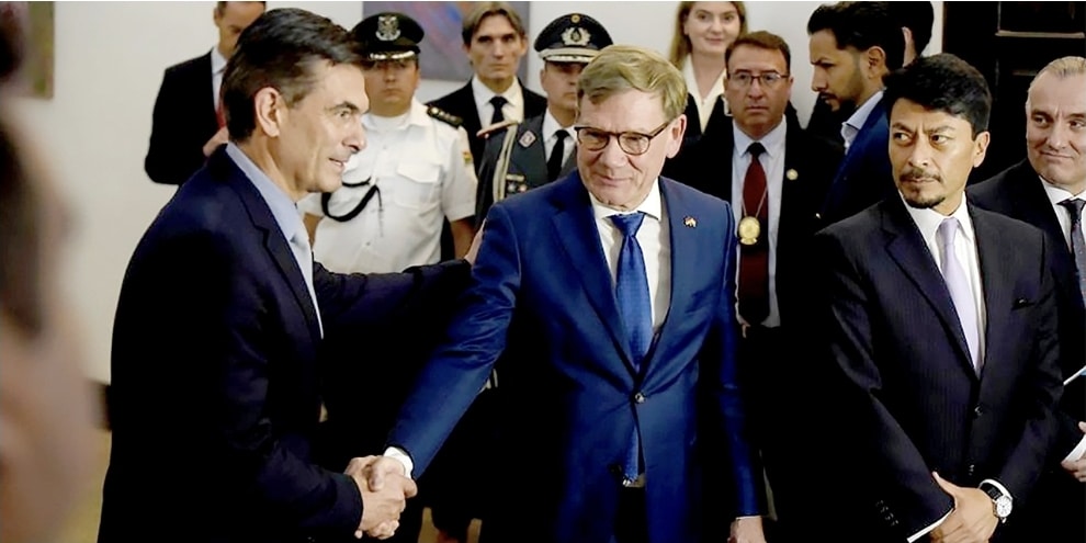 El presidente Paz con el ministro de Relaciones Exteriores de Alemania, Johann Wadephul. Foto: Correo del Sur