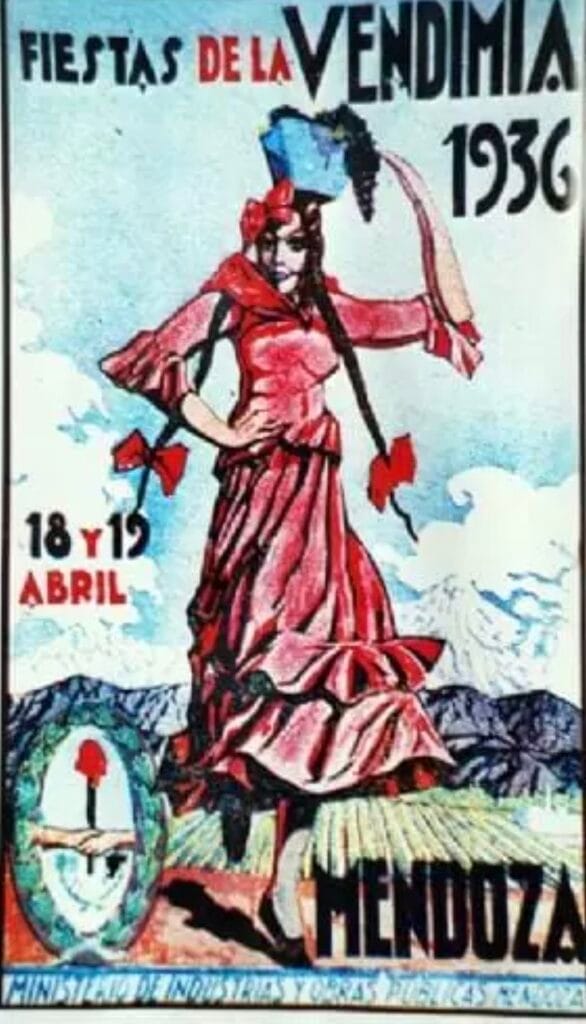 El primer fiche vendimial anunció el inicio de una celebración de la Fiesta de la Vendimia en la provincia de Mendoza hace 90 años, en 1936.