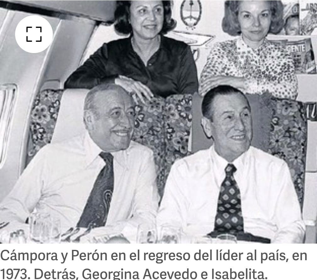 Héctor J. Cámpora y Juan Domingo Perón 