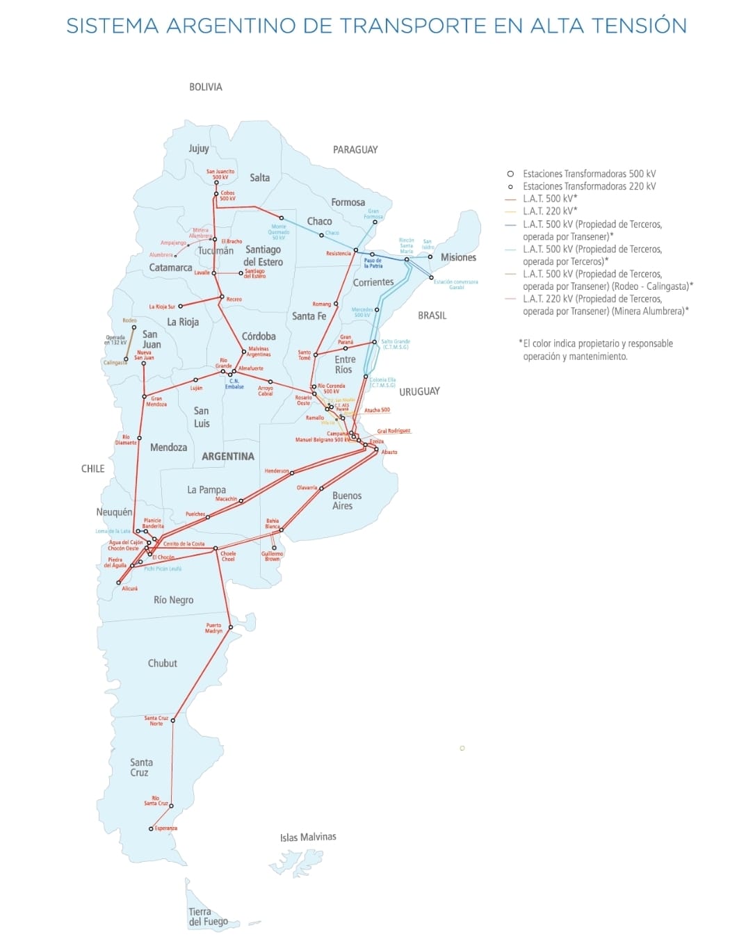 Argentina privatiza por más de USD 206 millones 12.000 km de líneas de alta tensión